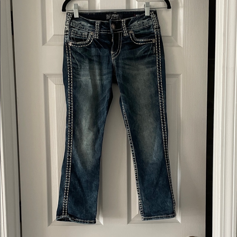 Silver Jeans Dark Blue Cropped Jeans